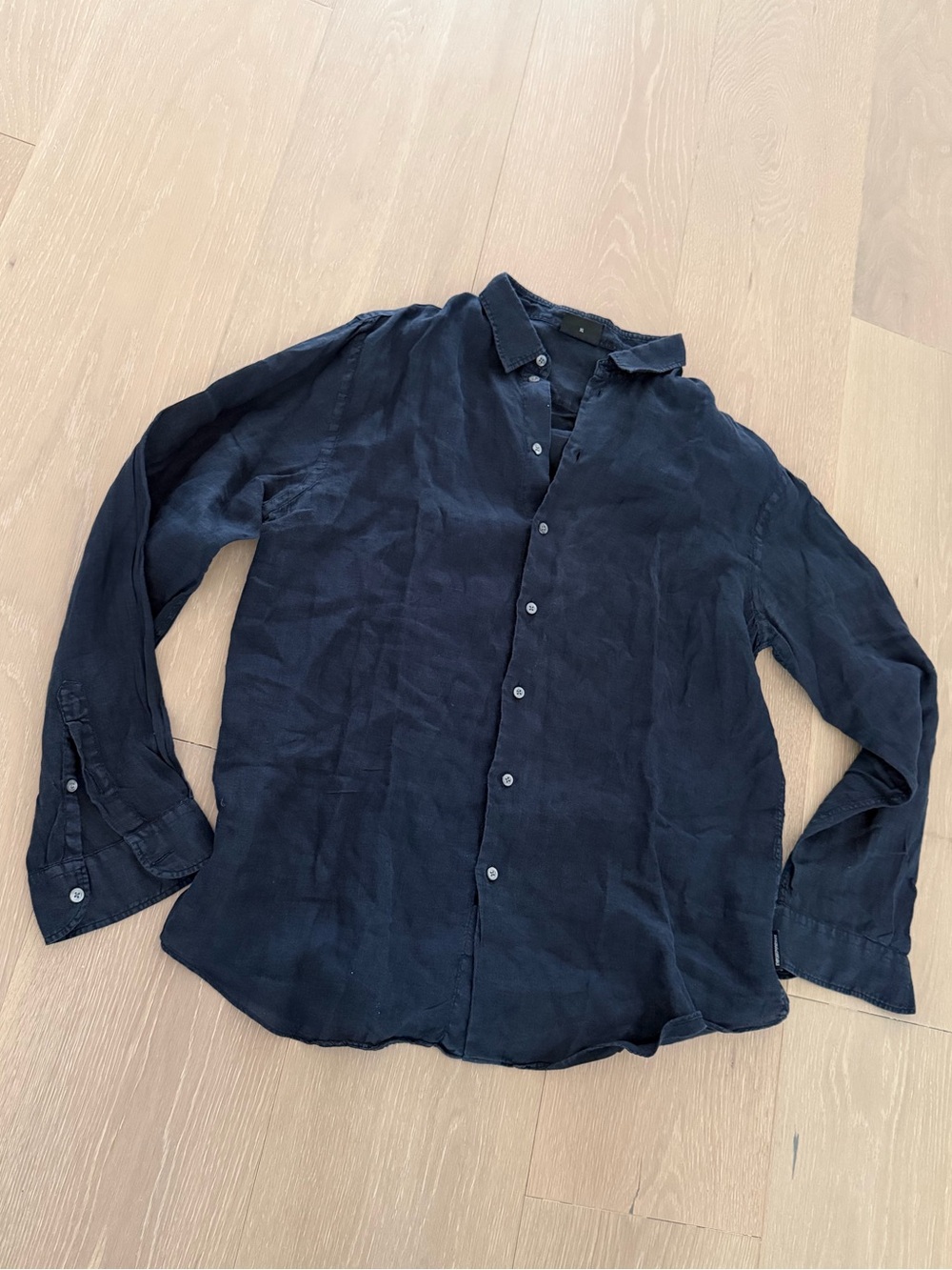 Linen Emporio Armani navy shirt